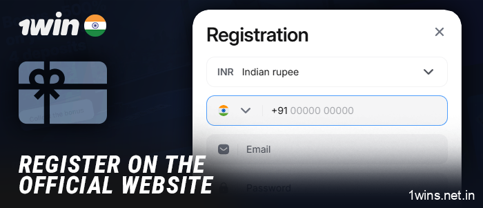 Register on the 1Win website to use the bonus